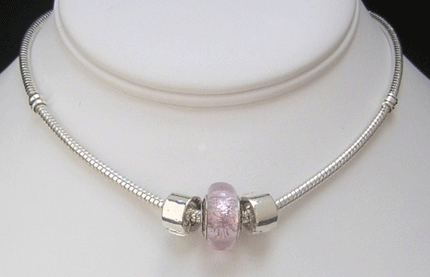 Angel bead on sterling silver necklace