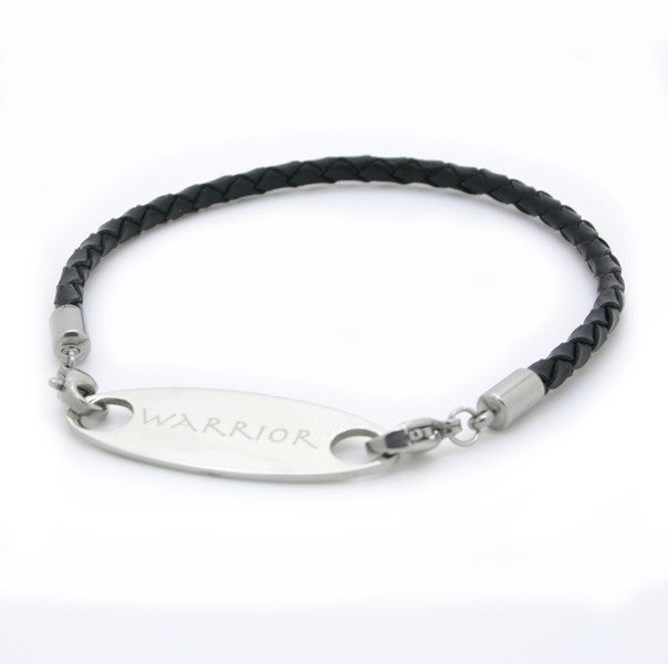 Make it into a bracelet! Black braided leather