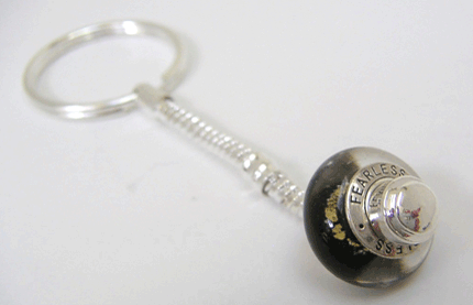 Fearless bead on keychain