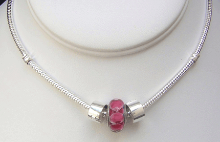 Hottie bead on Sterling Silver Necklace